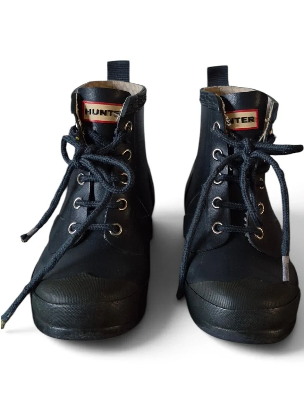 HUNTER Kids' Stamp Waterproof Lace-Up Rain Boot (little kids, toddler, walker)
